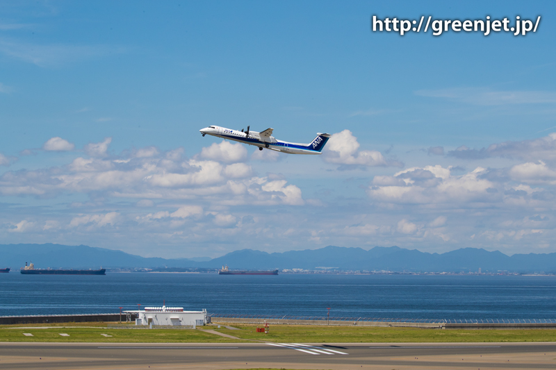 中部国際空港（セントレア）RWY18から離陸するANAウイングス Bombardier DHC-8-402Q Dash 8