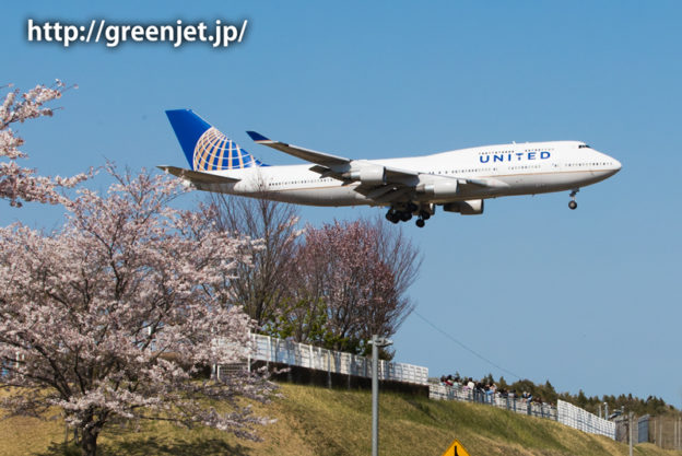 成田 さくらの山 ユナイテッド航空 ボーイング747