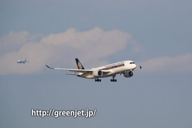 羽田 つばさ公園 シンガポール航空 エアバス A350