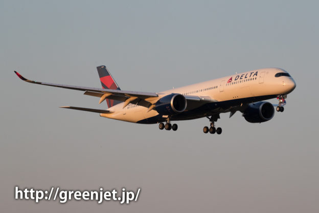 成田さくらの山にてデルタ航空のエアバスA350