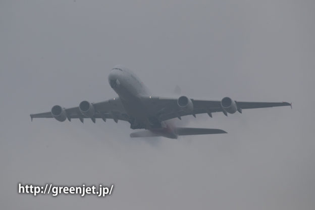 さくらの山で撮影/アシアナのA380