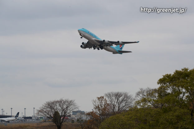 大韓航空のジャンボジェット（ボーイング747）