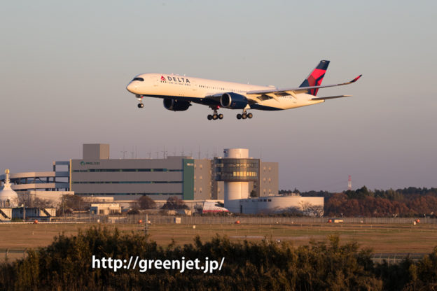 デルタ航空のエアバスA350＠さくらの丘