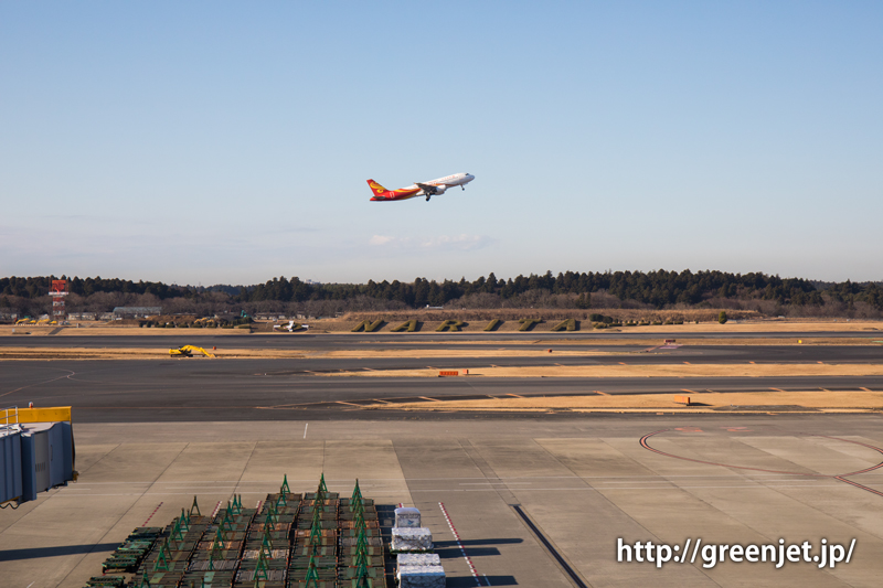 【成田の飛行機撮影スポット】第一ターミナル展望デッキ@香港航空のA320