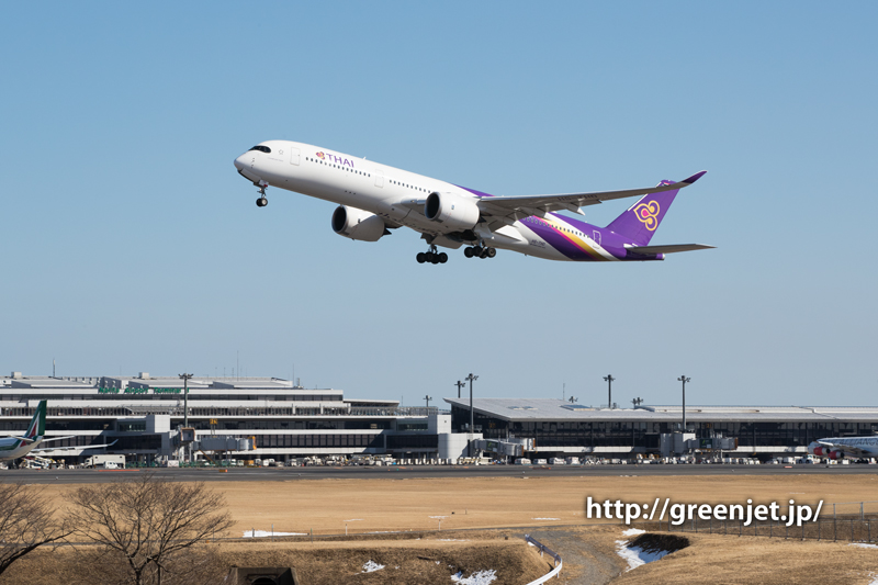 【成田の飛行機撮影スポット】奥の細道@タイのA350
