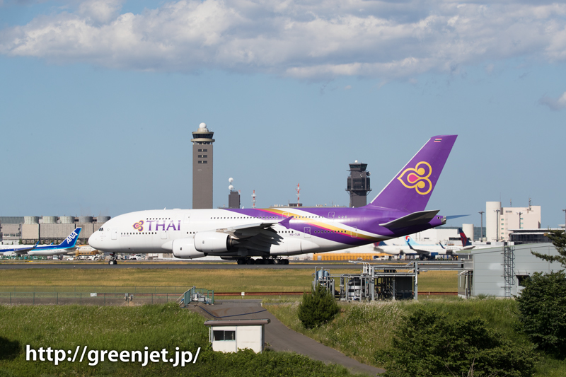【成田の飛行機撮影スポット】奥の細道@タイのA380