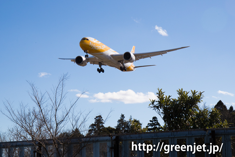 【成田の飛行機撮影スポット】東峰トンネル入口@スクートのB787
