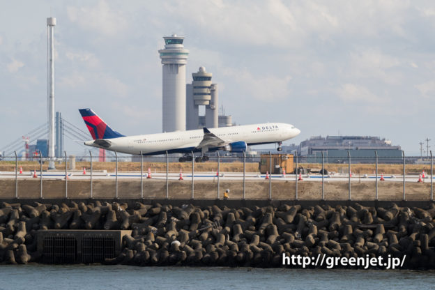 デルタ航空のエアバスA330＠京浜島つばさ公園