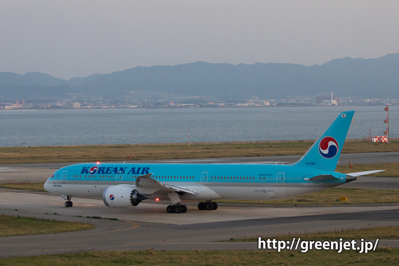 大韓航空のB787-9 DREAMLINER＠関空