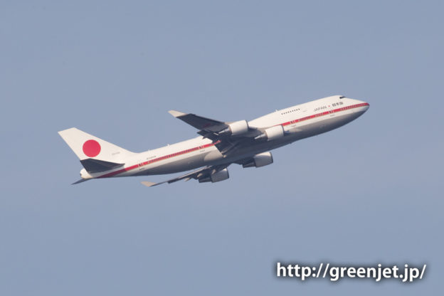 浮島公園より 政府専用機