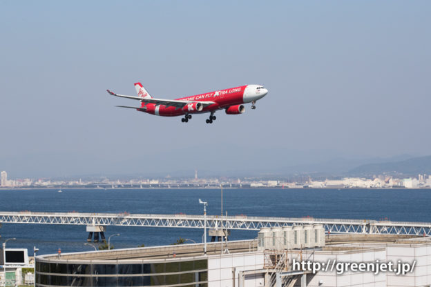 エアアジア・エックスのエアバスA330-343X＠関空