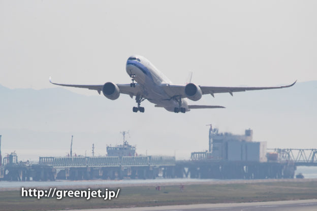 チャイナエアラインのA350＠関空