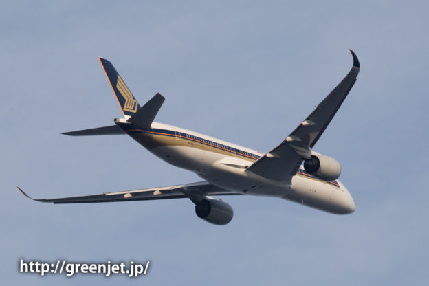 シンガポール航空のA350＠浮島
