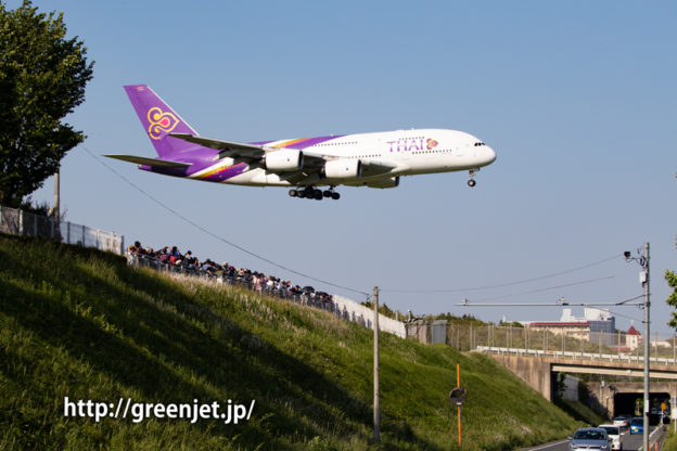 タイ国際航空のエアバスA380＠さくらの山