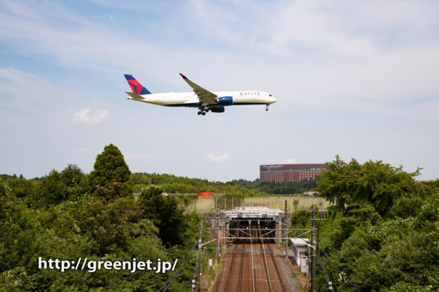 デルタ航空のA350＠さくらの山