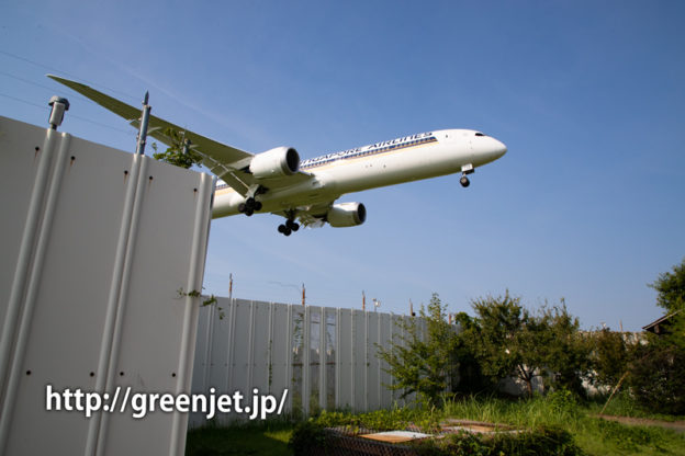 シンガポール航空のB787-10＠東峰神社～ちょっと失敗作