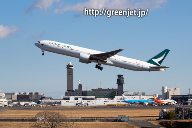 キャセイのB777～奥の細道で成田の管制塔と最強の絡み