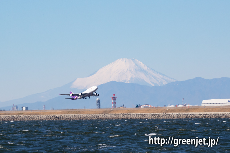 タイ国際航空のジャンボと富士山！