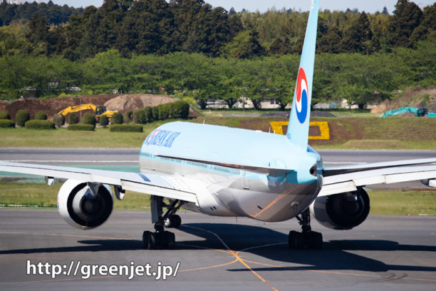大韓航空のB777～成田の第一ターミナルから意外にも。。