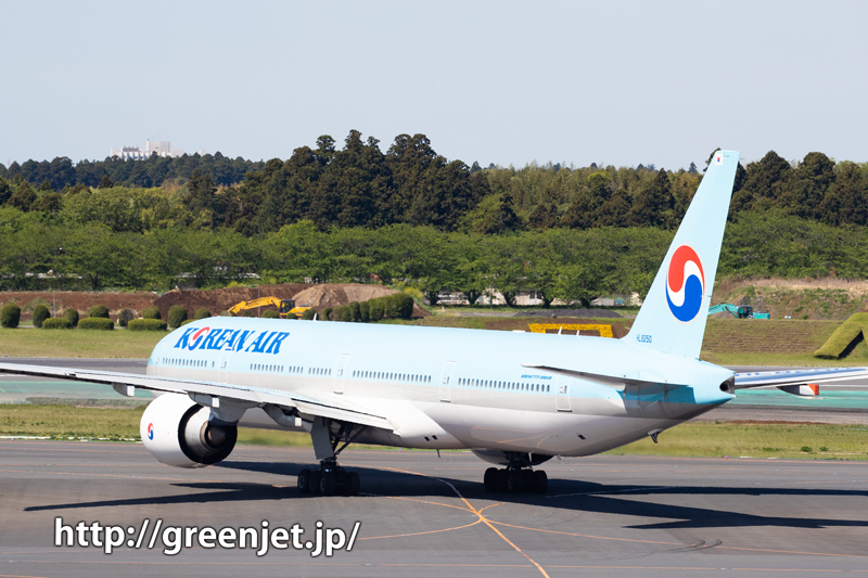 大韓航空のB777～成田の第一ターミナルから意外にも。。