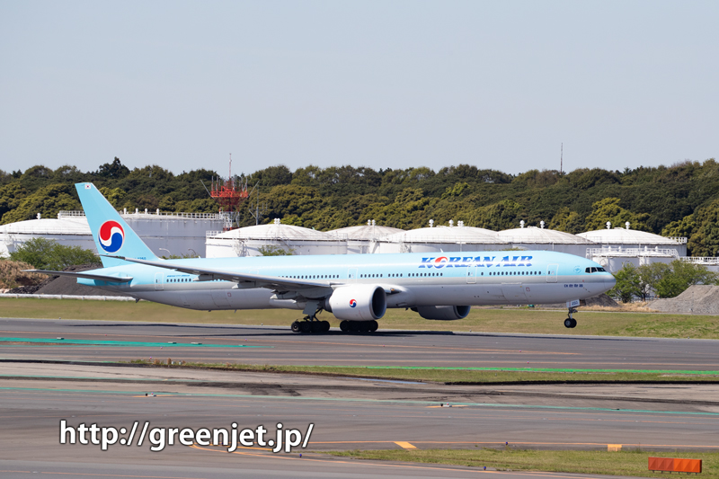 大韓航空のB777～成田の第一ターミナルから意外にも。。