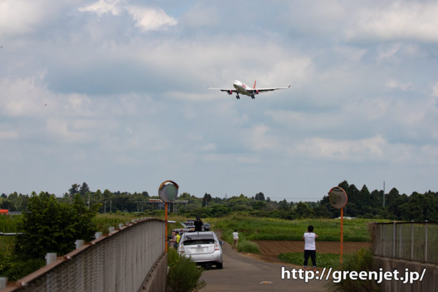 ライオンエアーのA330を第三四本木橋で