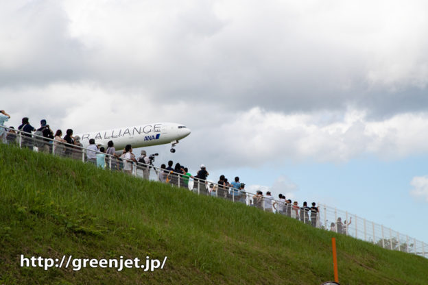 ANAのスタアラB777はここでも美しい