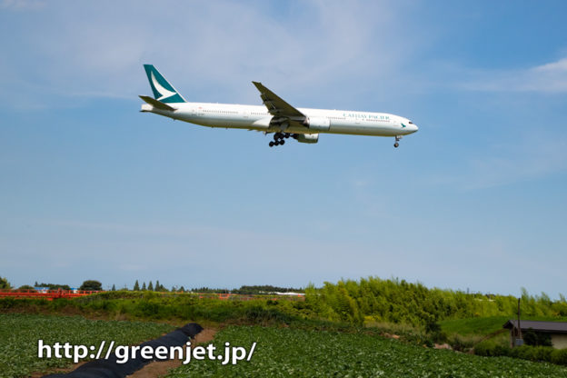 成田のBランでキャセイのB777を捉える
