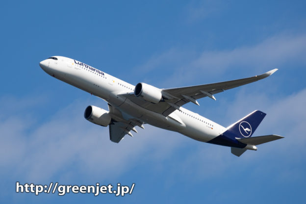 つばさ公園でルフトハンザA350をGet