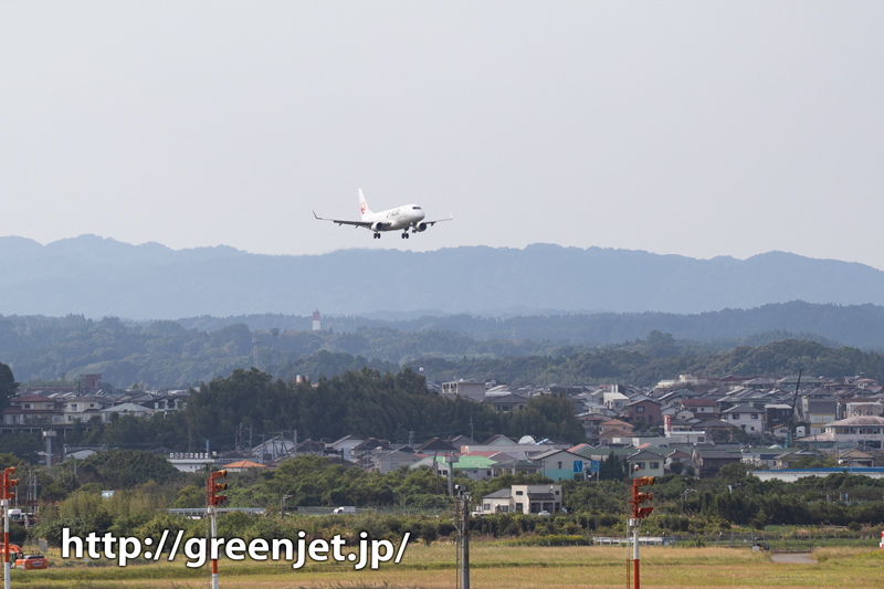宮崎市街の斜面に絡む飛行機はやっぱ美しい