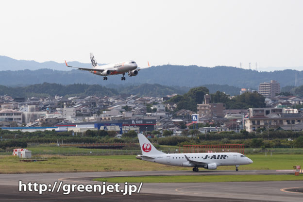 宮崎空港送迎デッキより～ジェットスター～