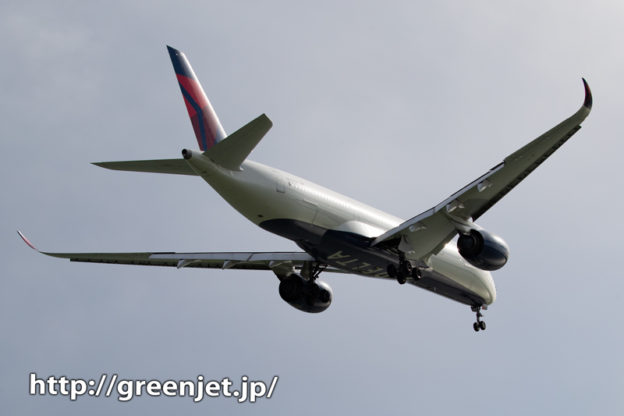 城南島でデルタのエアバスA350を捕獲！