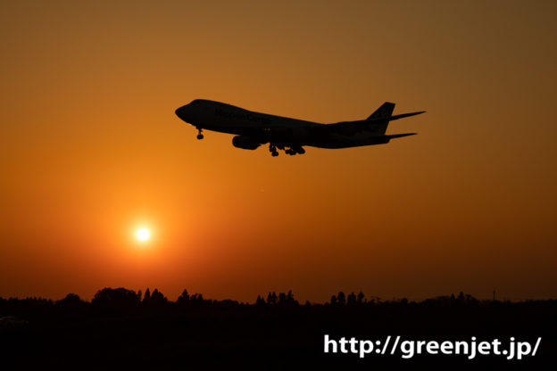 成田の夕日とジャンボ～飛行機写真は美しい