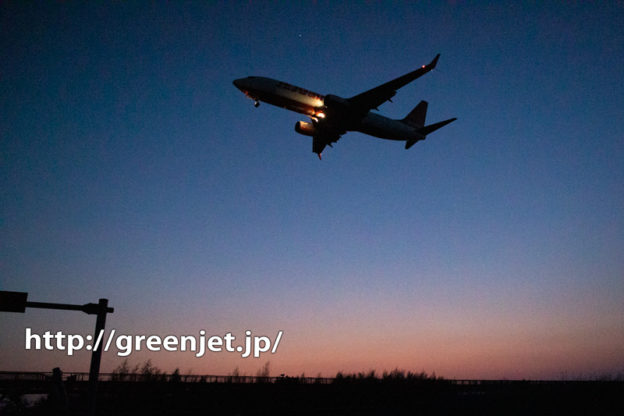 マジックアワーと飛行機写真＠成田