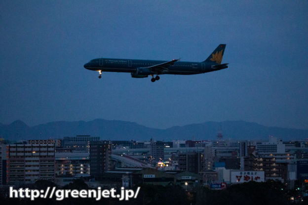 飛行機写真～福岡の夜明け＠ベトナム