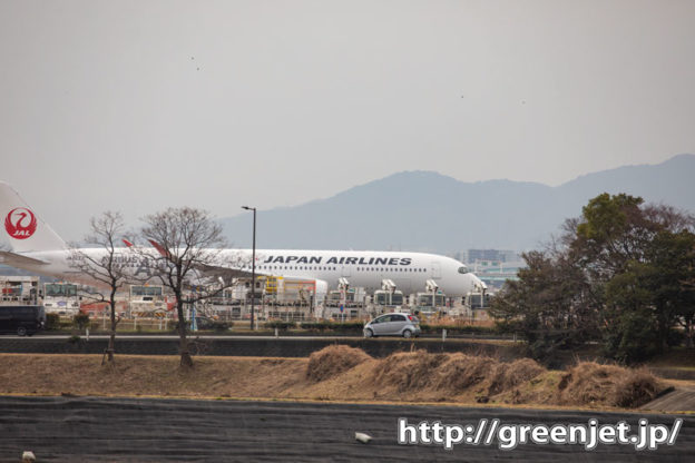 福岡発は飛行機がこんなトコから見えた