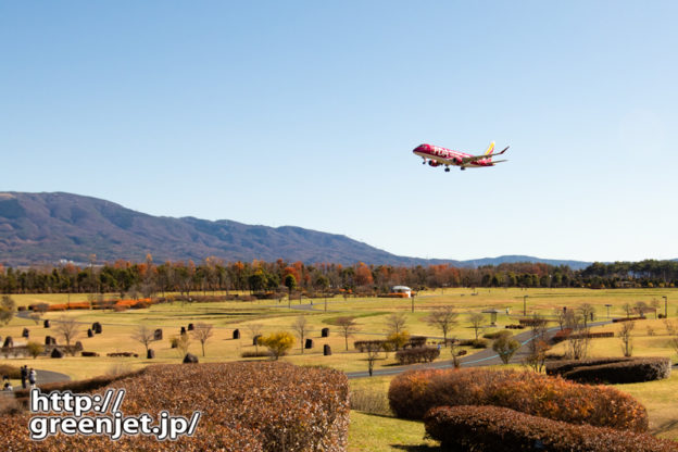 松本のRWY36エンドで撮る飛行機