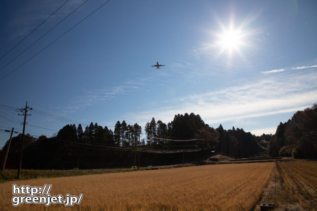 成田で飛行機～田んぼからオレンジライナー