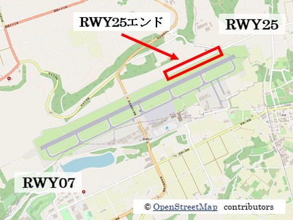 【熊本の飛行機撮影ポイント】RWY25エンド