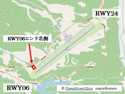 【青森の飛行機撮影ポイント】RWY06エンド北側