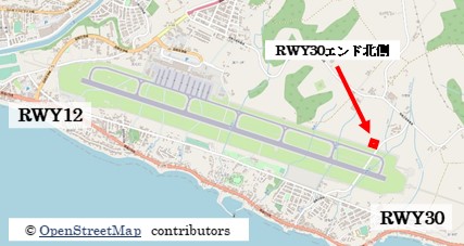 【函館の飛行機撮影ポイント】RWY30エンド北側