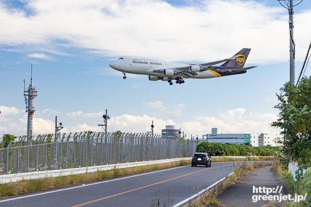 成田で飛行機～畑ポイントでUPSジャンボ