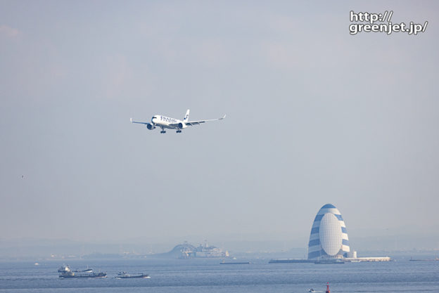 羽田で飛行機～あのA350を海バックで！