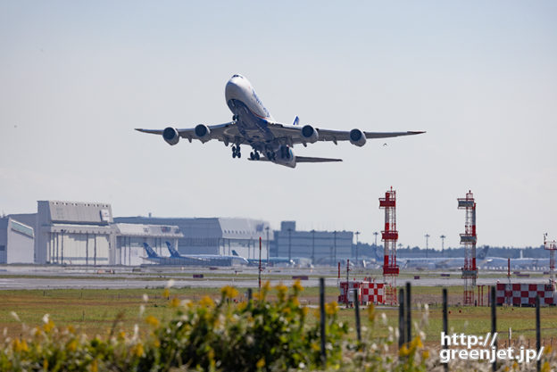 成田で飛行機～アンカレッジ行きジャンボ