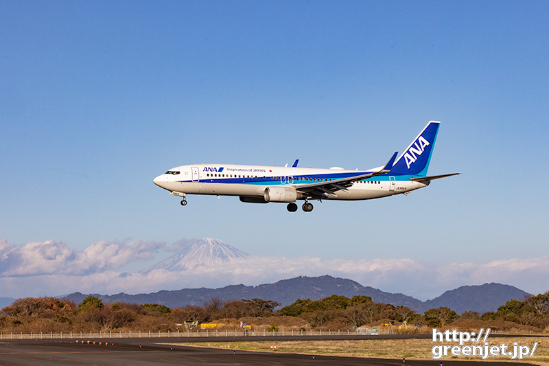 静岡で飛行機～祝！復活のB737と富士山