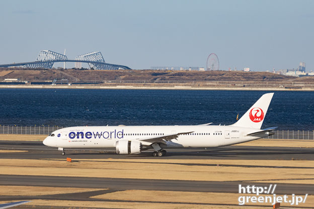 羽田で飛行機～ゲートブリッジとワンワールド