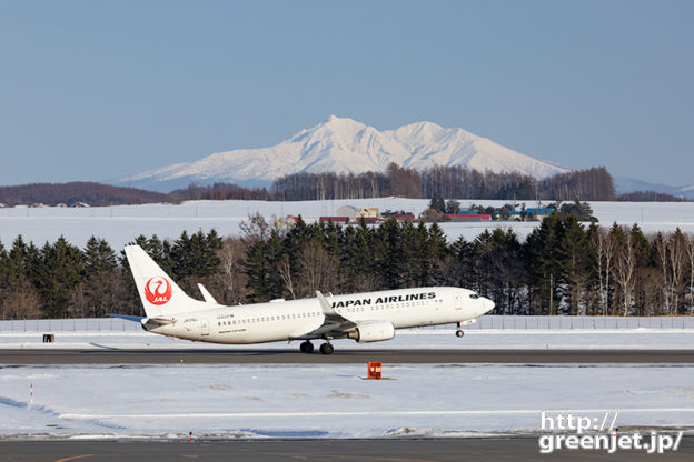 女満別で飛行機～真白斜里岳前でギアアップ