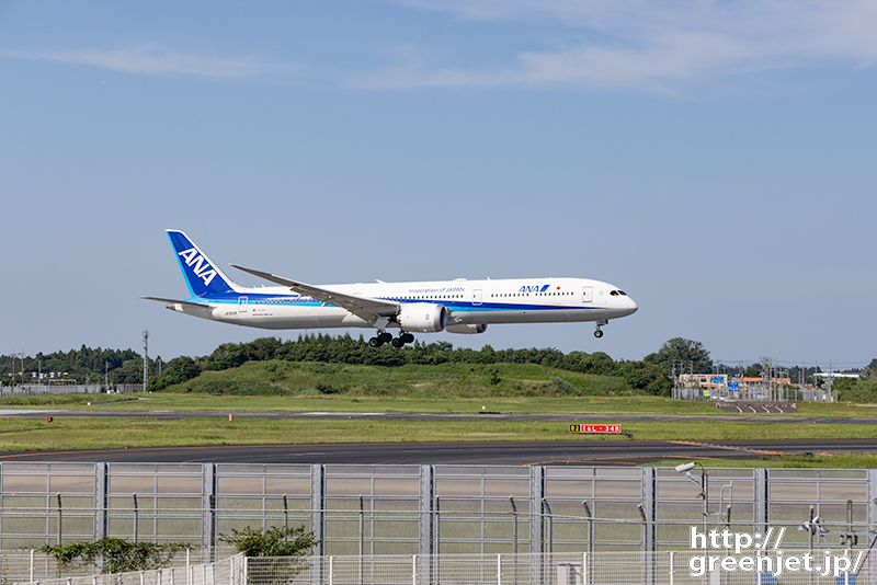 成田で飛行機～ANA B787-10や！