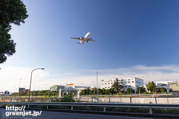 羽田で飛行機～ハワイアンをほぼ真下で狙う