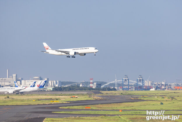 羽田で飛行機～RWY16RへJAL A350